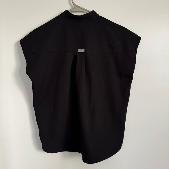 FIGS Black Rafaela Oversized Scrub Top Size XXS - Picture 4 of 7